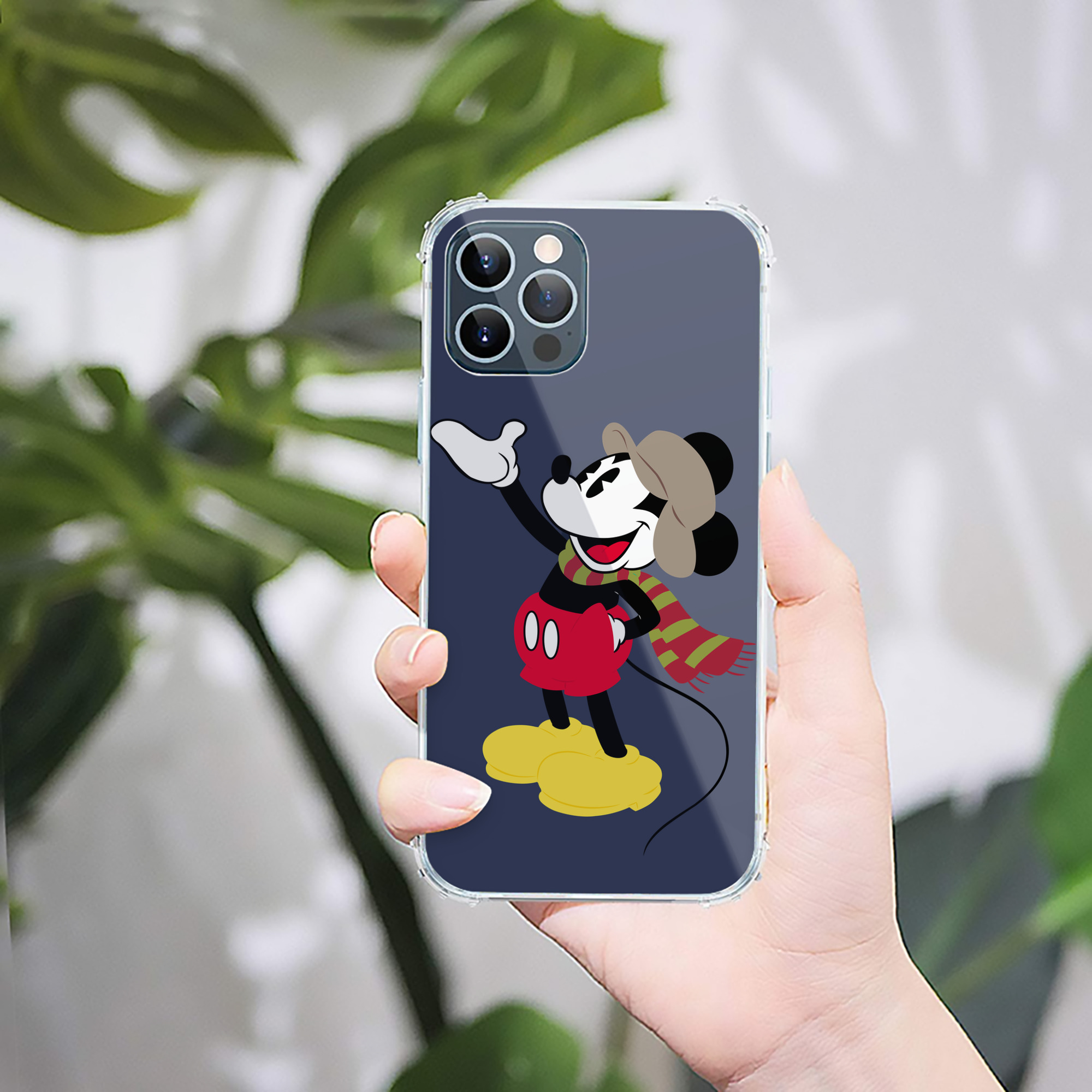 ミッキーマウス Mickey Mouse 【iPhone 12シリーズ対応】透明スマホケース（クリアソフトケース）